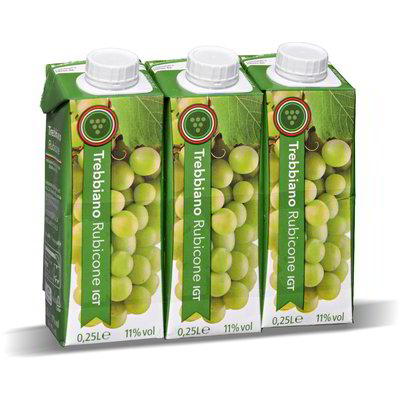Vino Trebbiano Rubicone IGT brick 3 pezzi