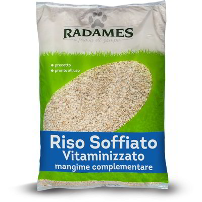 Riso soffiato vitaminizzato per animali