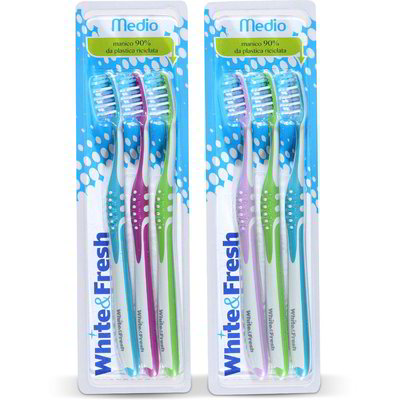 Spazzolino da denti 3 pezzi - Medio