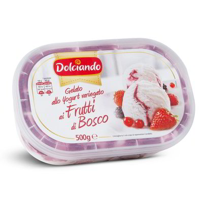 Vaschetta gelato allo yogurt variegato ai frutti di bosco