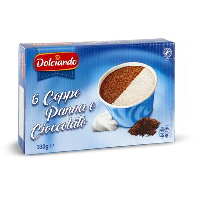 Gelato coppe panna e cacao 6 pezzi