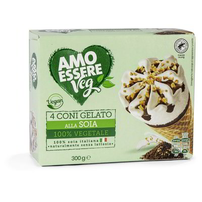 Coni gelato alla soia 4 pezzi