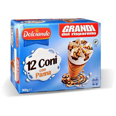 Coni gelato con panna 12 pezzi