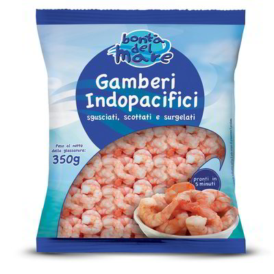 Gambero indopacifico sgusciato scottato surgelato