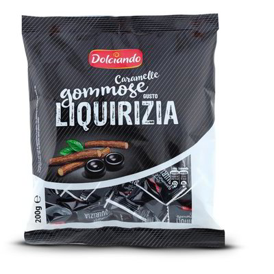 Caramelle gommose gusto liquirizia