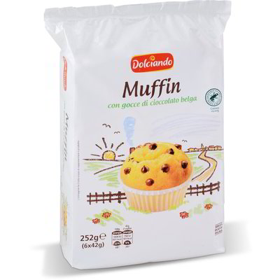 Muffin con gocce di cioccolato belga