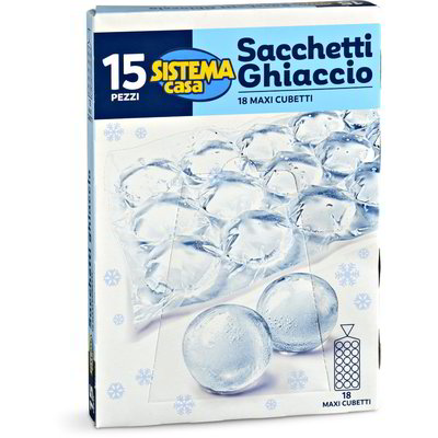 Sacchetti per cubetti di ghiaccio 15 pezzi