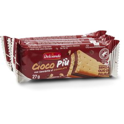 Biscotto Ciocopiù farcito con cioccolato al latte