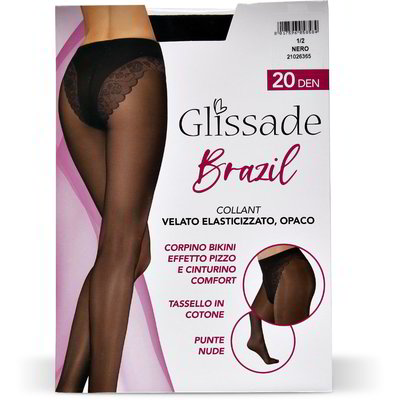 Collant brazil 20 den nero taglia 1/2