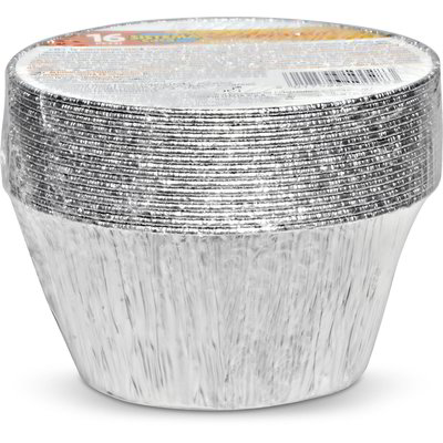Contenitori in alluminio senza coperchio per creme caramel 16 pezzi