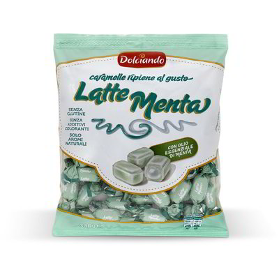 Caramelle ripiene al gusto latte menta