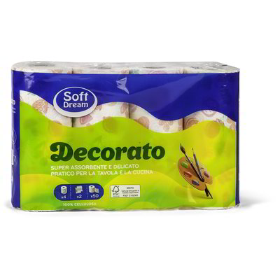 Rotolo asciugatutto decorato 4 rotoli