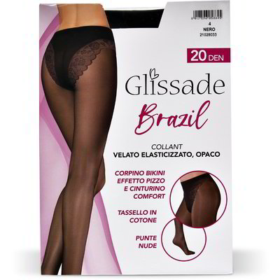 Collant "Brazil" 20 den nero taglia 4
