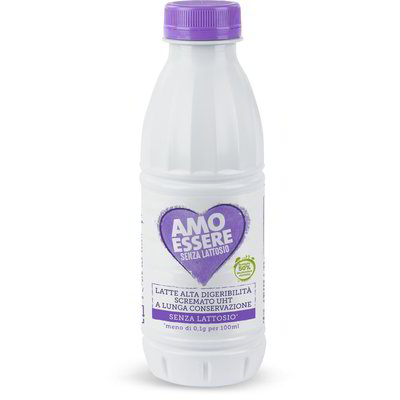 Latte alta digeribilità scremato UHT a lunga conservazione senza lattosio