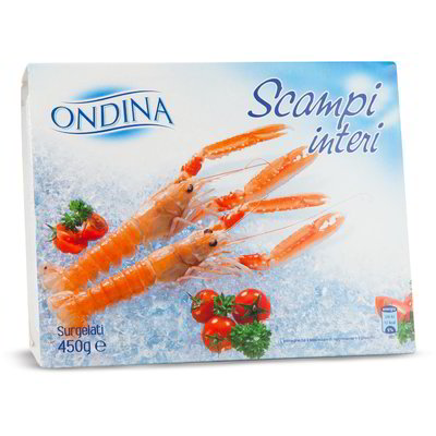 Scampi interi surgelati