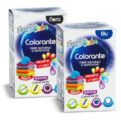 Colorante per tessuti a fibre sintetiche e naturali speedy color
