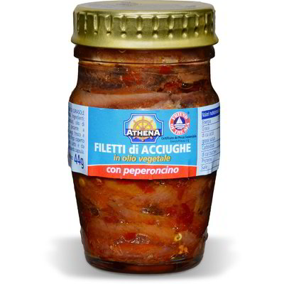 Filetti di acciughe in olio vegetale con peperoncino
