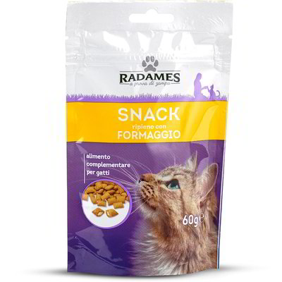 Snack ripieno con formaggio per gatti