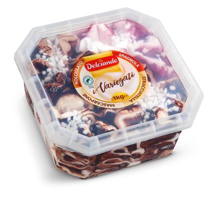 Vaschetta gelato i variegati mascarpone/nocciolato/spagnola/stracciatella