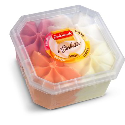 Vaschetta gelato sorbetti alla frutta
