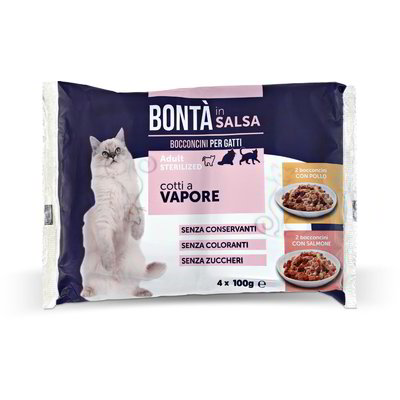 Filettini Premium in gelatina per gatti con salmone/tonno