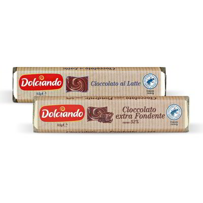 Barretta di cioccolato al latte / extra fondente