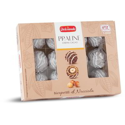 Praline con crema cacao ricoperti di nocciola