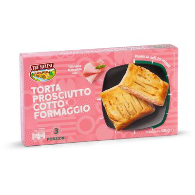 Torta salata con prosciutto cotto e formaggio surgelata