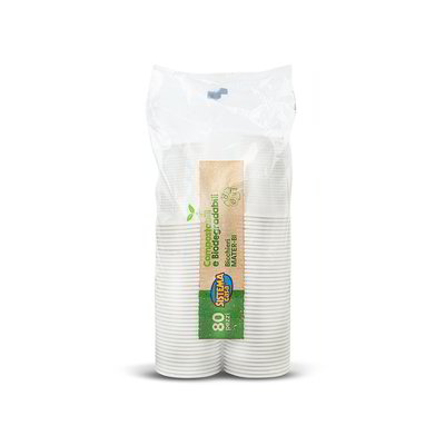 Bicchieri compostabili 80 pezzi 200cc