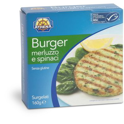 Burger di merluzzo con spinaci surgelato