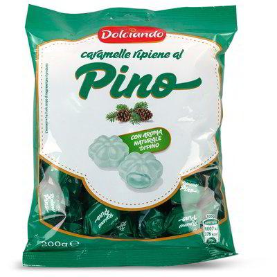 Caramelle ripiene al pino