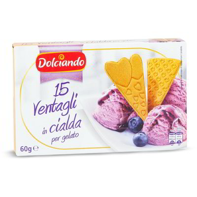 Biscotti ventagli in cialda per gelato 15 pezzi