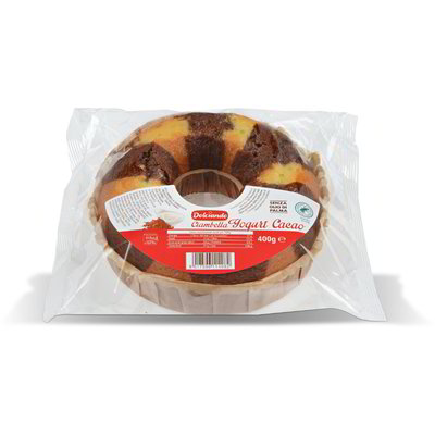 Ciambella allo yogurt variegata al cacao