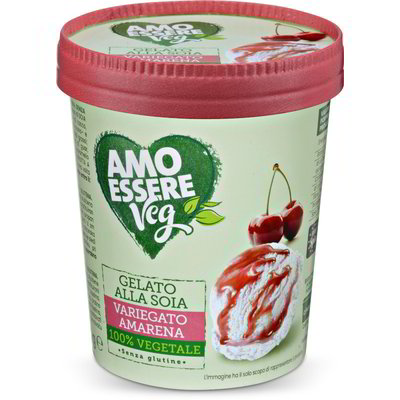 Gelato alla soia variegato amarena