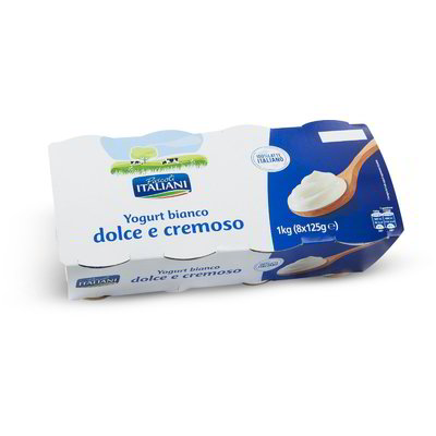 Yogurt bianco intero dolce e cremoso