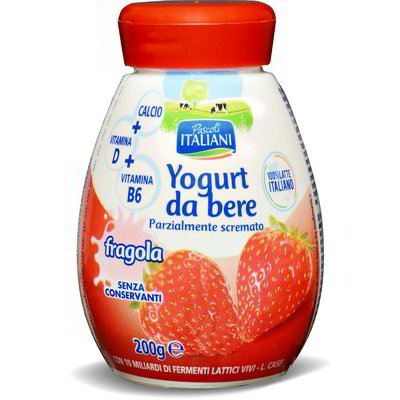 Yogurt da bere alla fragola