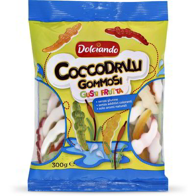 Caramelle coccodrilli gommosi gusti frutta