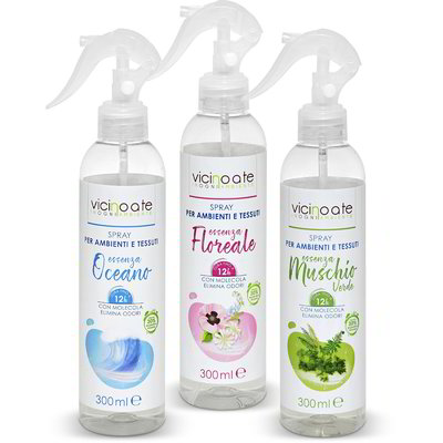 Profumo spray per ambienti e tessuti varie profumazioni