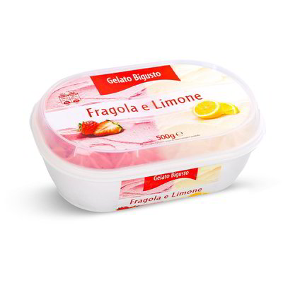 Vaschetta gelato fragola e limone